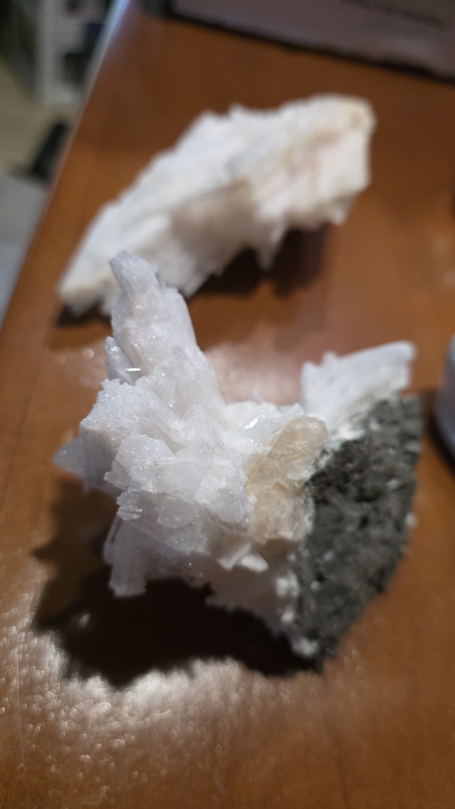 Scolecite Spray Cluster Mineral 4 piece lot Zeolites from India Exactly as Shown