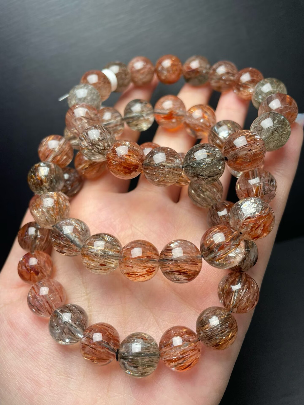 13mm Natural Super 7 Bead Bracelet Reiki Crystal Quartz Healing Decorate 1pc