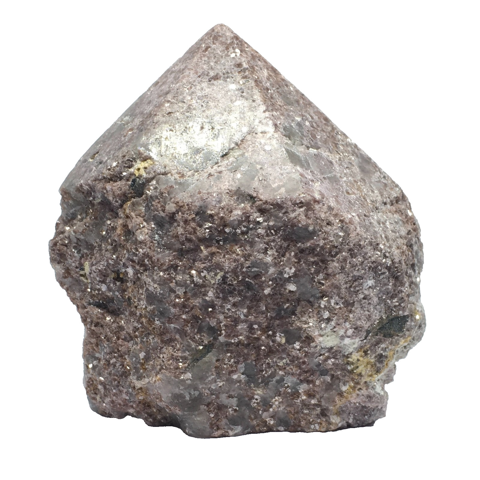 Lepidolite Rough Point -Size : 7 cm Tall x 6 x 3.5cm Wide W: 287grams