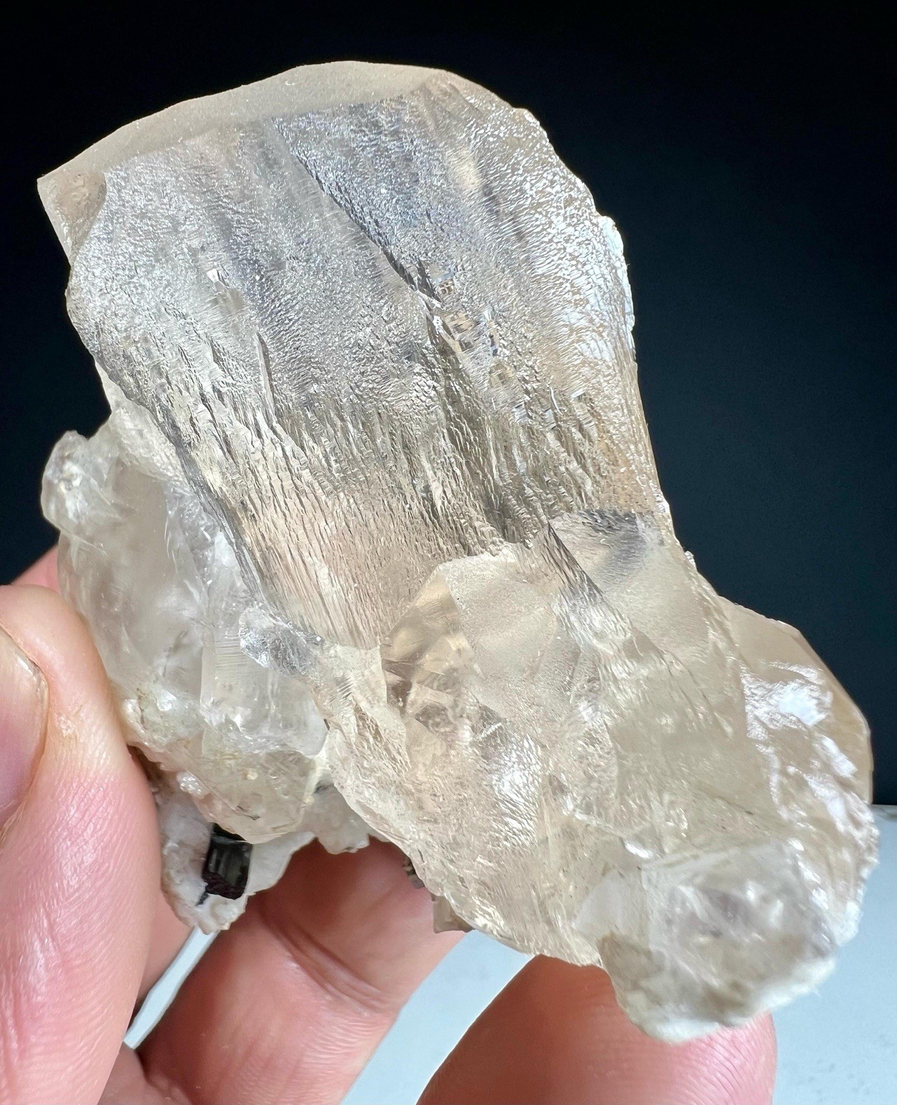 155 Gram Terminated Eye Clean Topaz Etched Topaz Huge Crystal From Skardu @PAK