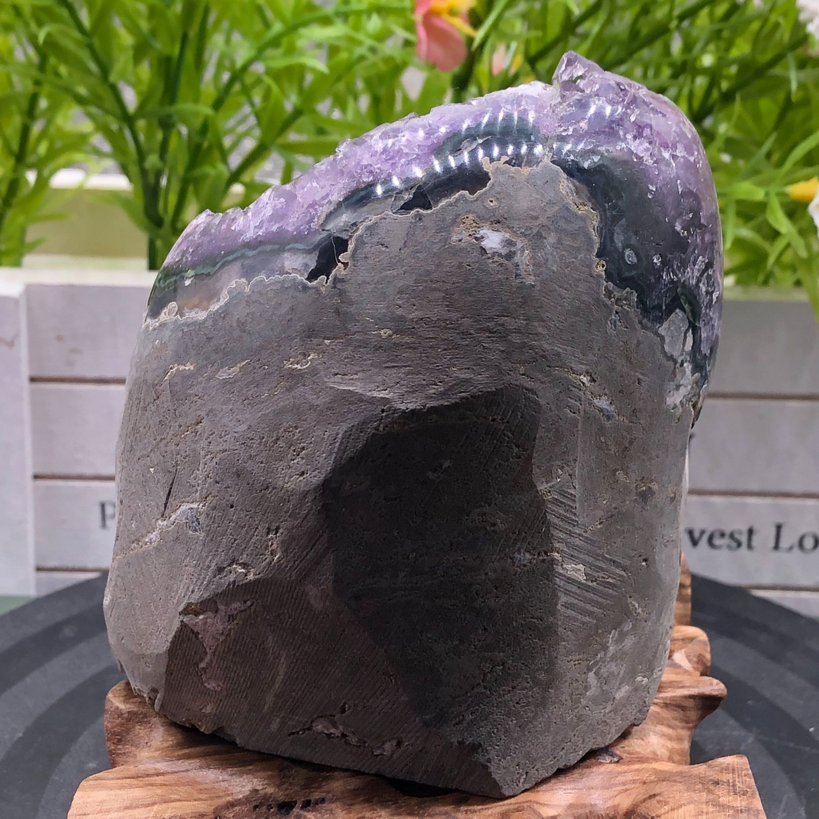 727g Natural Light Purple Amethyst Quartz Crystal Cluster Specimen Healing