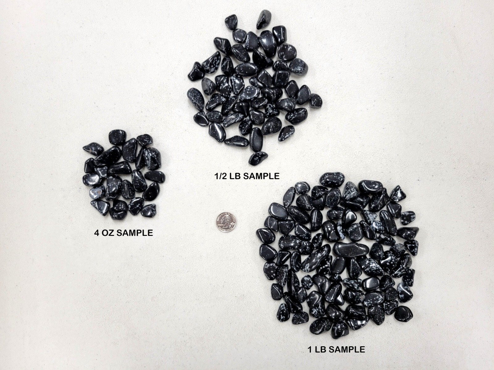 TUMBLED SNOWFLAKE OBSIDIAN CRYSTAL STONES JEWELRY SIZE BULK FROM SOUTH AFRICA