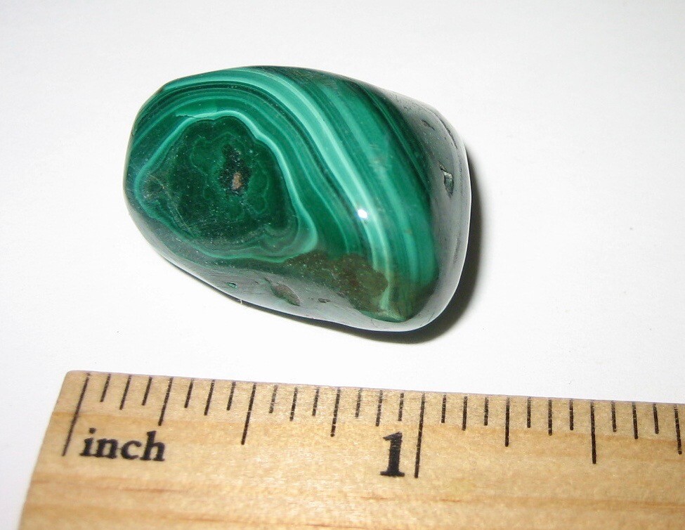 1.25″ TUMBLED POLISHED NATURAL MALACHITE STONE MINERAL FROM THE CONGO ~ 25.2g *1