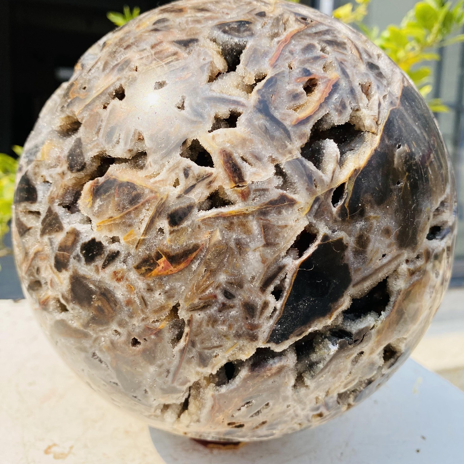 Natural Sphalerite ore Quartz Sphere Quartz Crystal Ball Reiki Healing 5900g