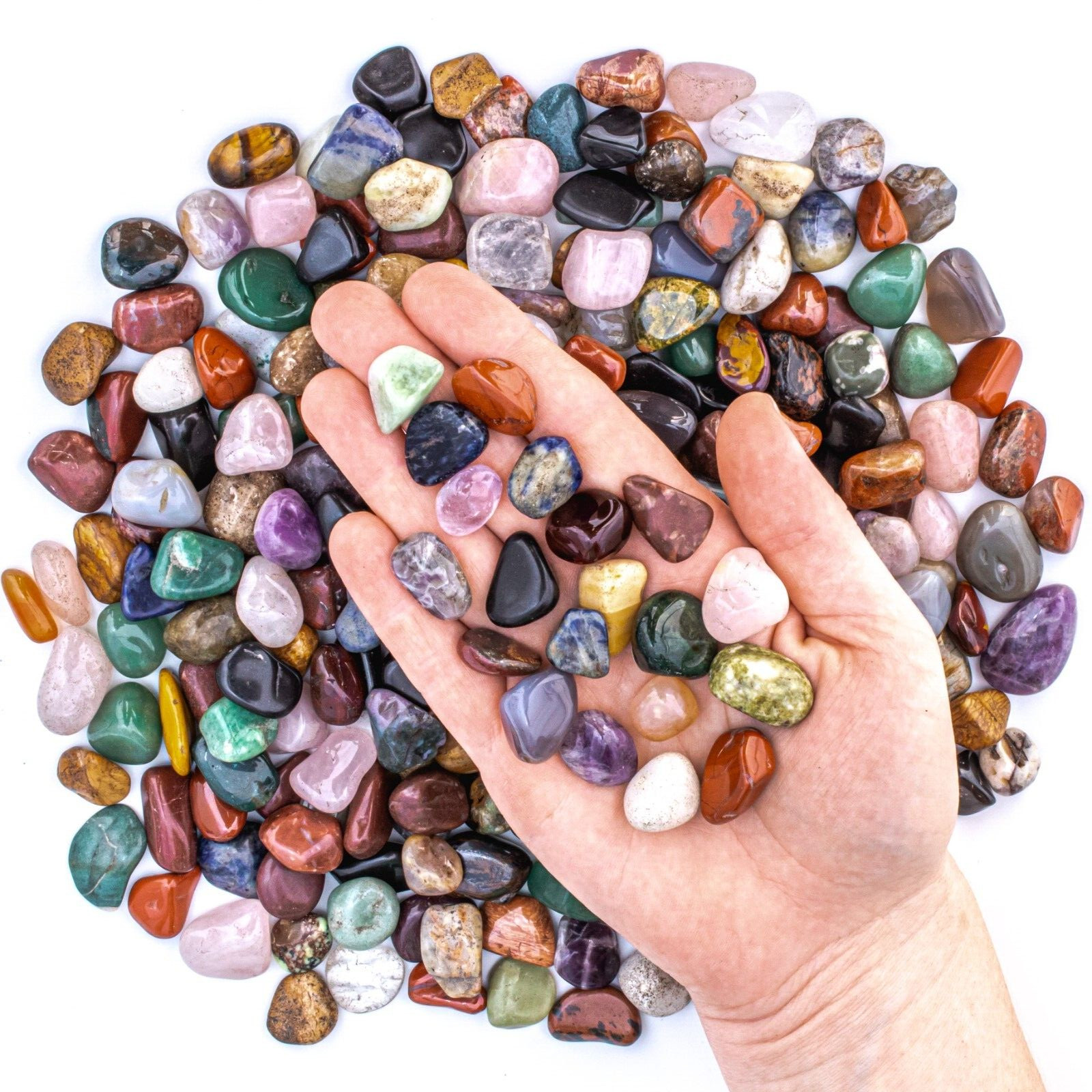 50g Tumbled Natural Assorted Mix Small Gemstone 10-20 Stones Gem Rock Specimens