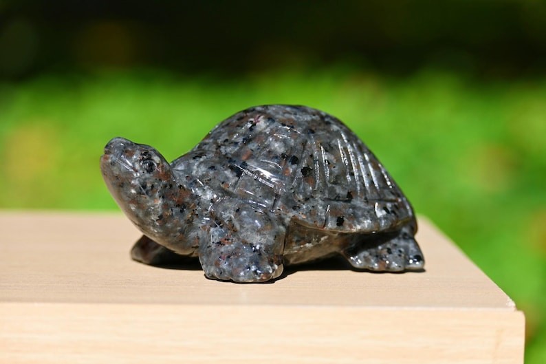 3.8″ Natural Yooperlite Tortoise Carved Reiki Healing Decor crystal Gift 1pc