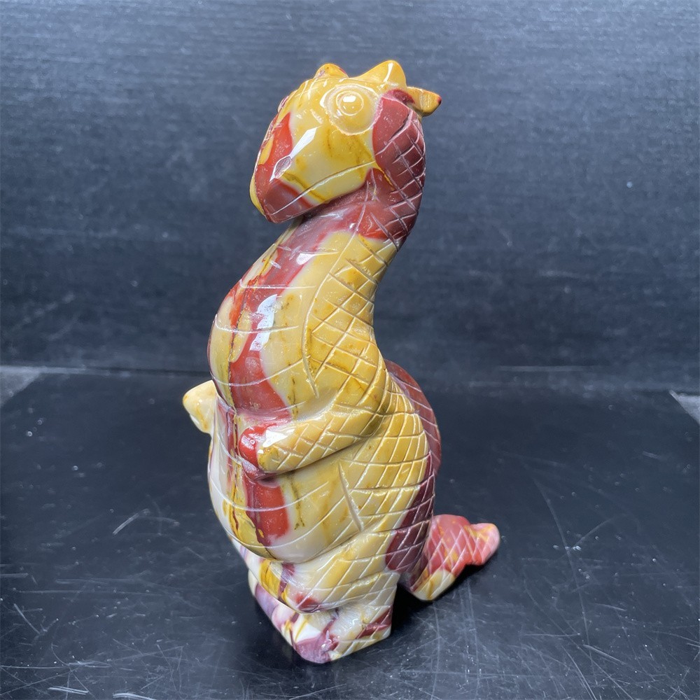 0.9LB 5.5″ Natural Mookaite Jasper Dragon Crystal Quartz Carving Gift