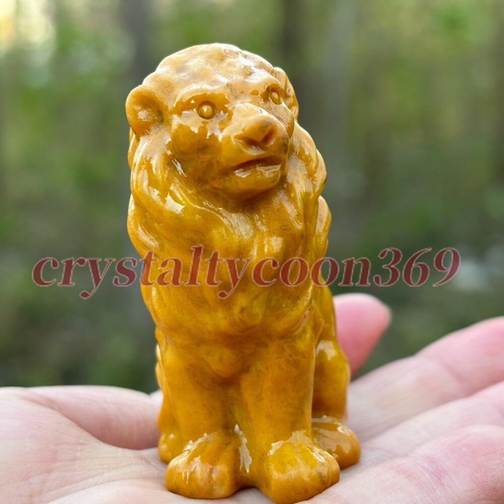 2″ Natural Quartz Crystal Lion Skull Hand Carved Quartz Crystal Reiki Animal 1pc
