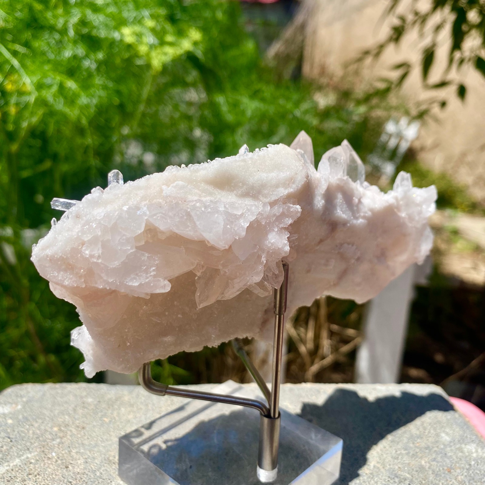 282G Natural Clear White Crystal Quartz Cluster Energy Healing Specimen