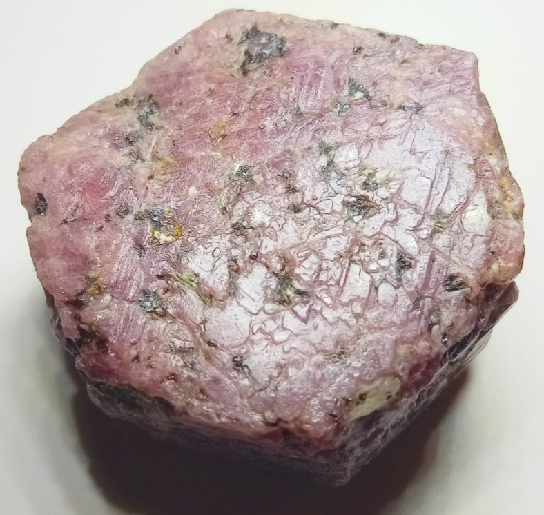Ruby Corundum Record Keeper Triangles Biotite Mica with UV Reactive Fluorescent