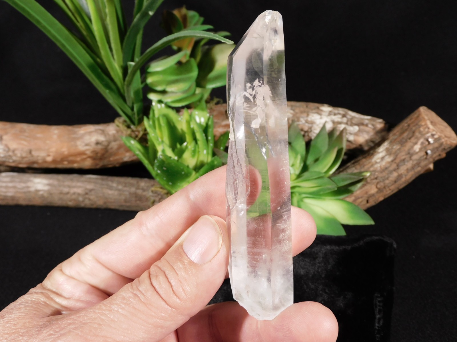 LONG Super! Translucent Quartz Crystal 100% Natural Brazil 69.8gr