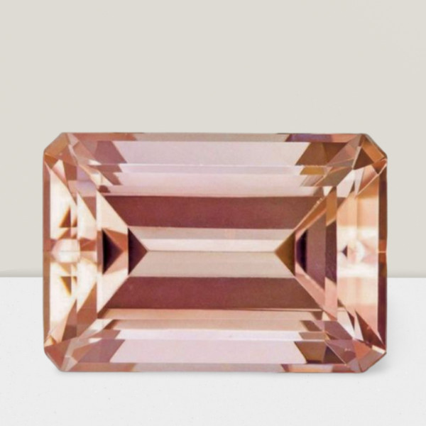 Morganite Octagon Cut Gemstone 4.1 Cts – 11×9 mm Lustrous Loose Gem