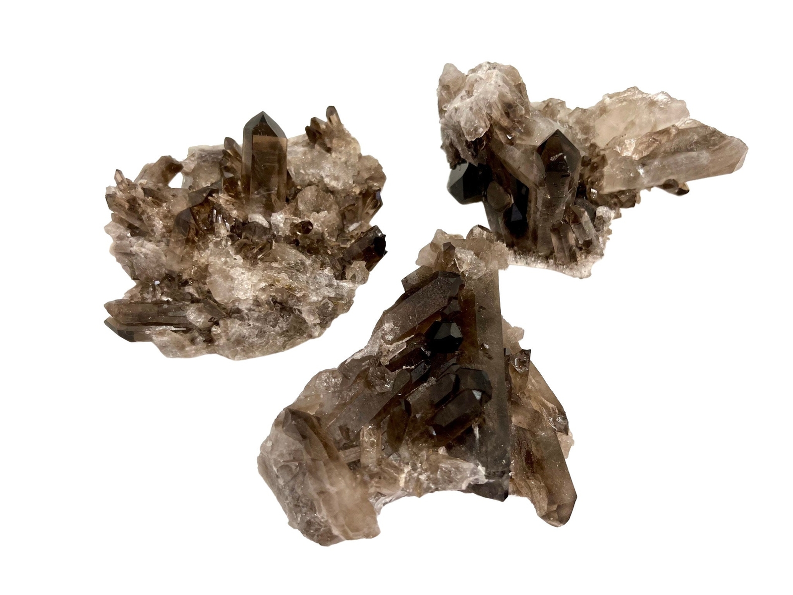 Raw Smoky Quartz Cluster (Grade A) Natural Smoky Quartz Crystal Cluster, Brazil