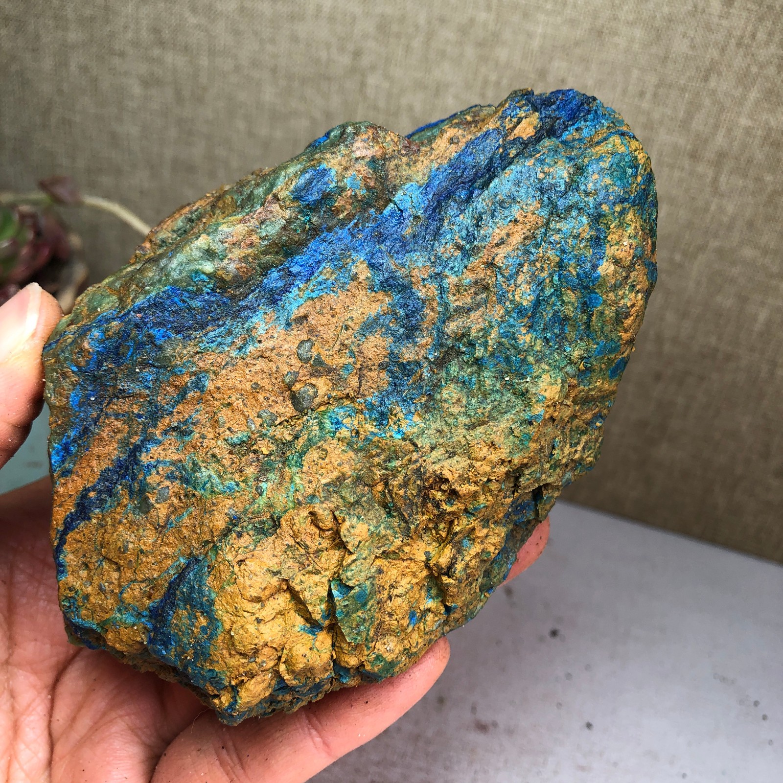 382g Natural Azurite Malachite gemstone Rough original Crystal Specimen A3422