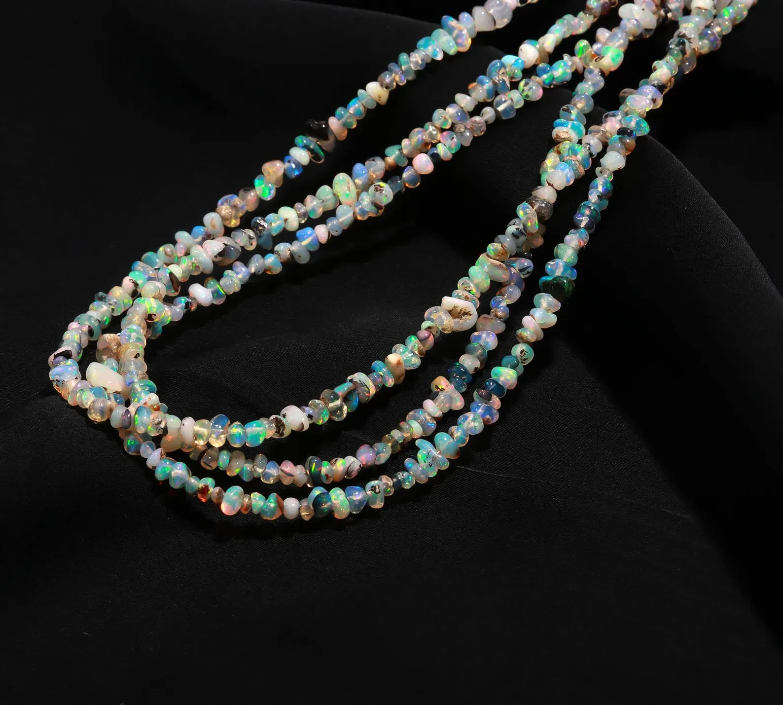 Natural Ethiopian Opal Chip Beads for Jewelry Making (3-4 MM)