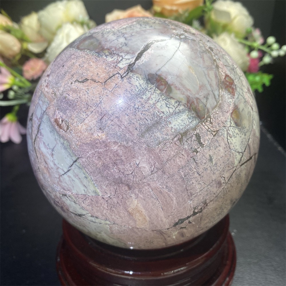 7LB 4.8″Natural A+++Picture Jasper Sphere Crystal Reiki Ball Heal Polished Decor