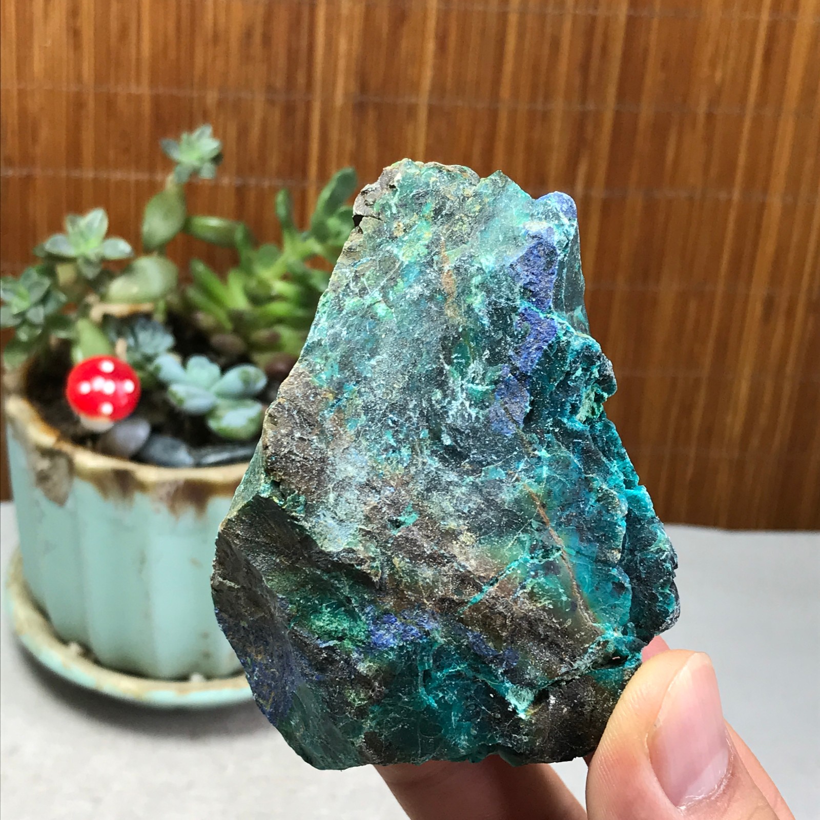 144g Natural Azurite/Malachite gemstone Rough original Crystal Specimen A5941
