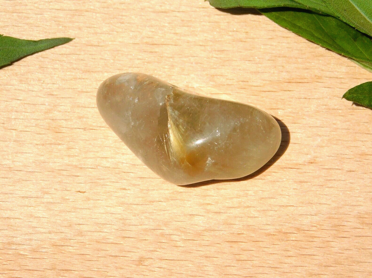 Clear Quartz Crystal with Gold Rutile Needles for Energy Healing and Meditation