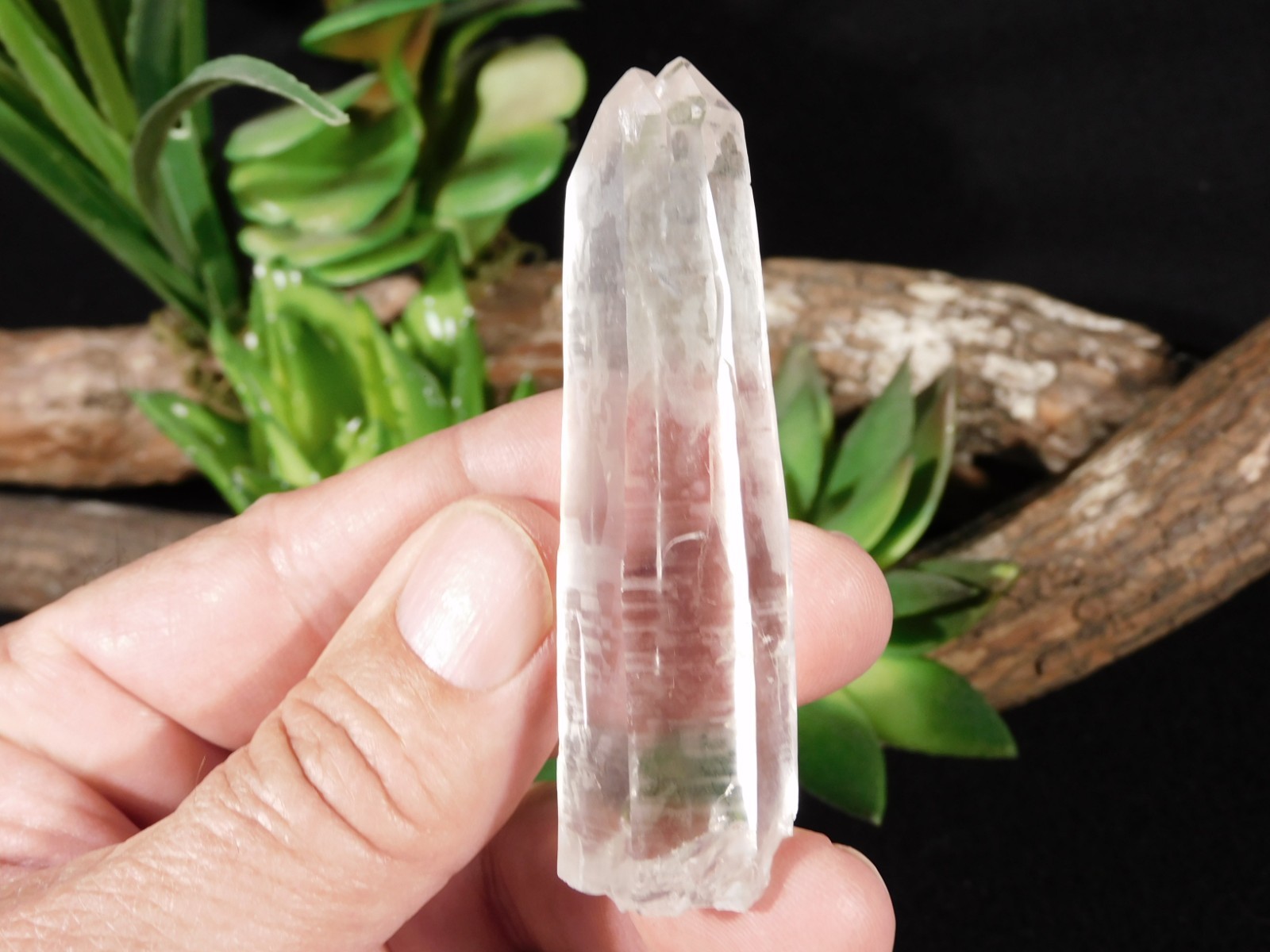 Long! Translucent! QUARTZ Crystal TWIN 100% Natural Brazil 46.1gr