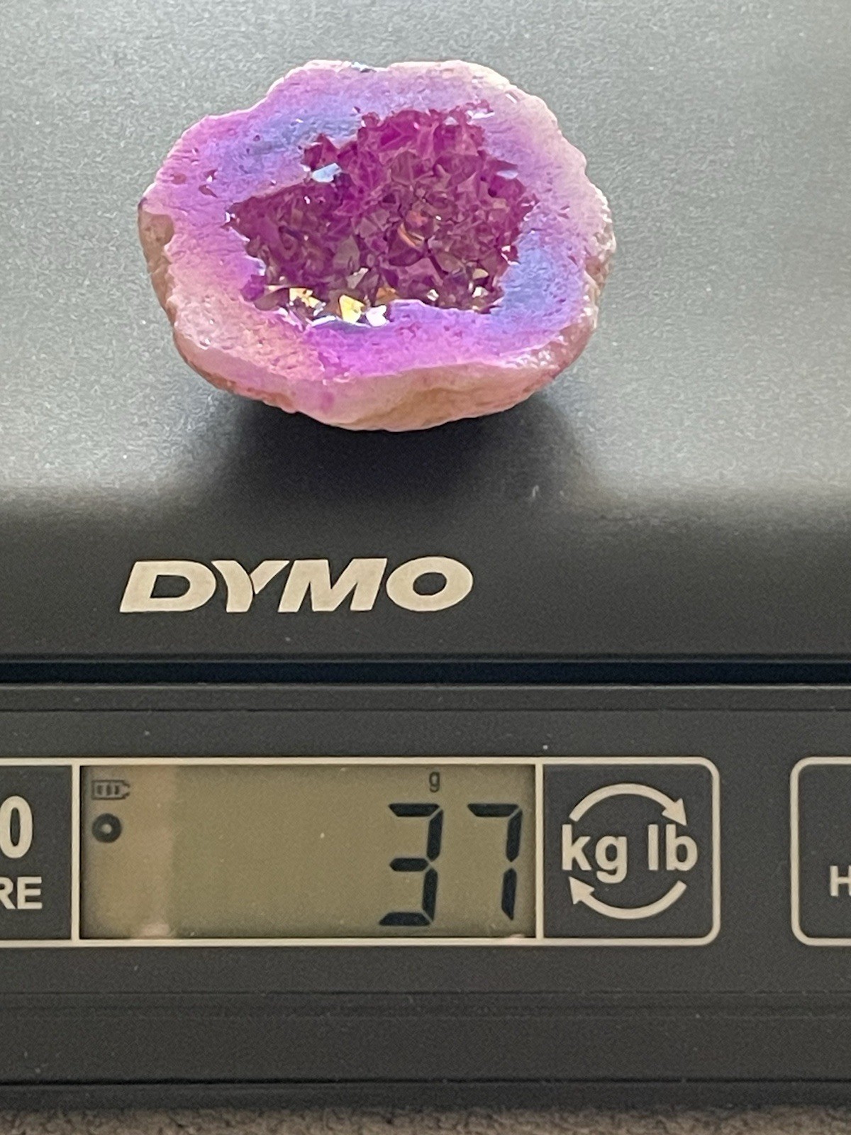 Morocco Aura Druzy Geode Crystal/Gemstone Pink 37G 2″
