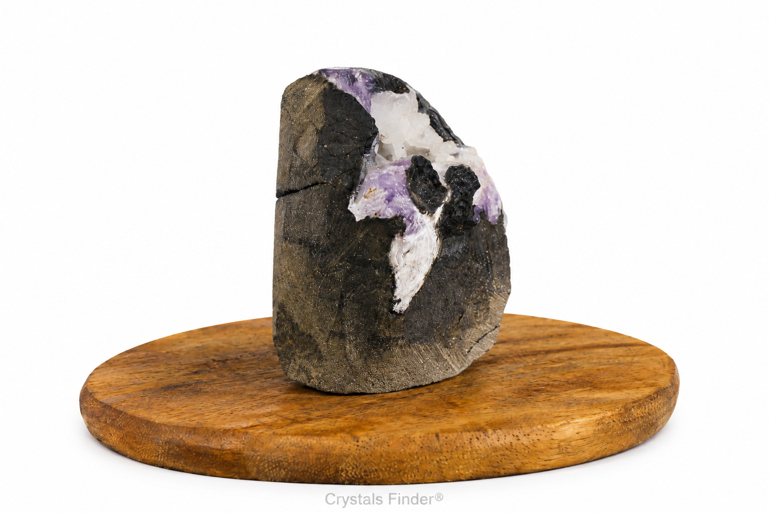 186g 6x4cm Natural Amethyst Quartz Geode Matrix Mineral Specimen India