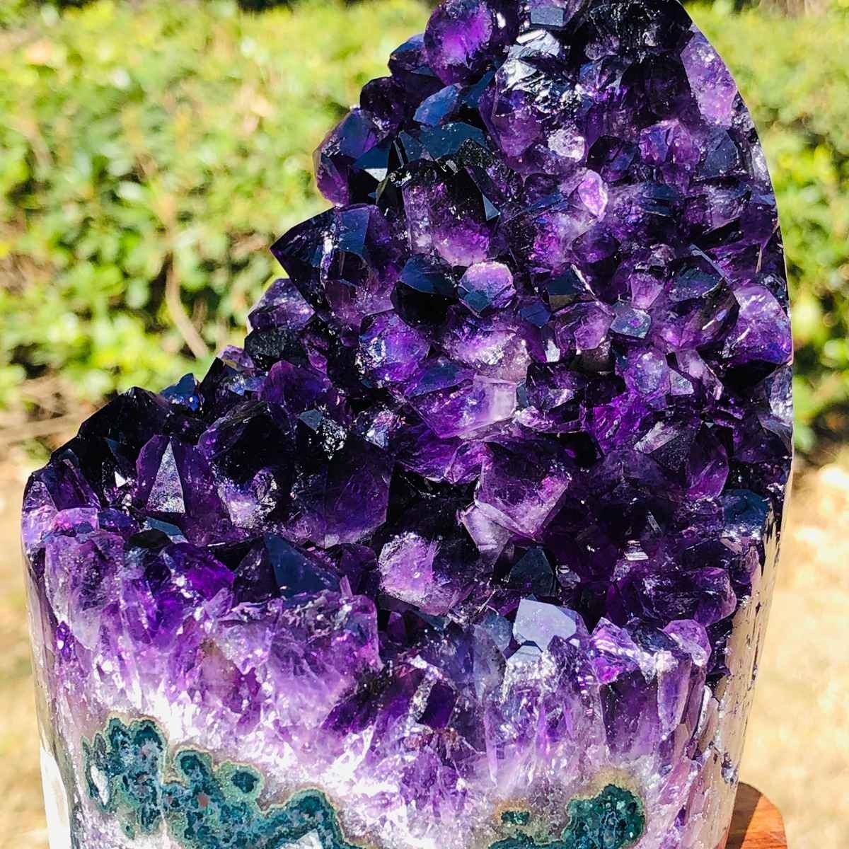 3.3LB Natural Amethyst geode quartz cluster crystal specimen Healing 3140