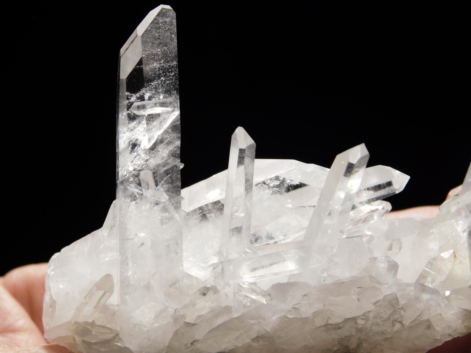 VERY TRANSLUCENT! Quartz Crystal Cluster Collier Creek ARKANSAS 61.5gr