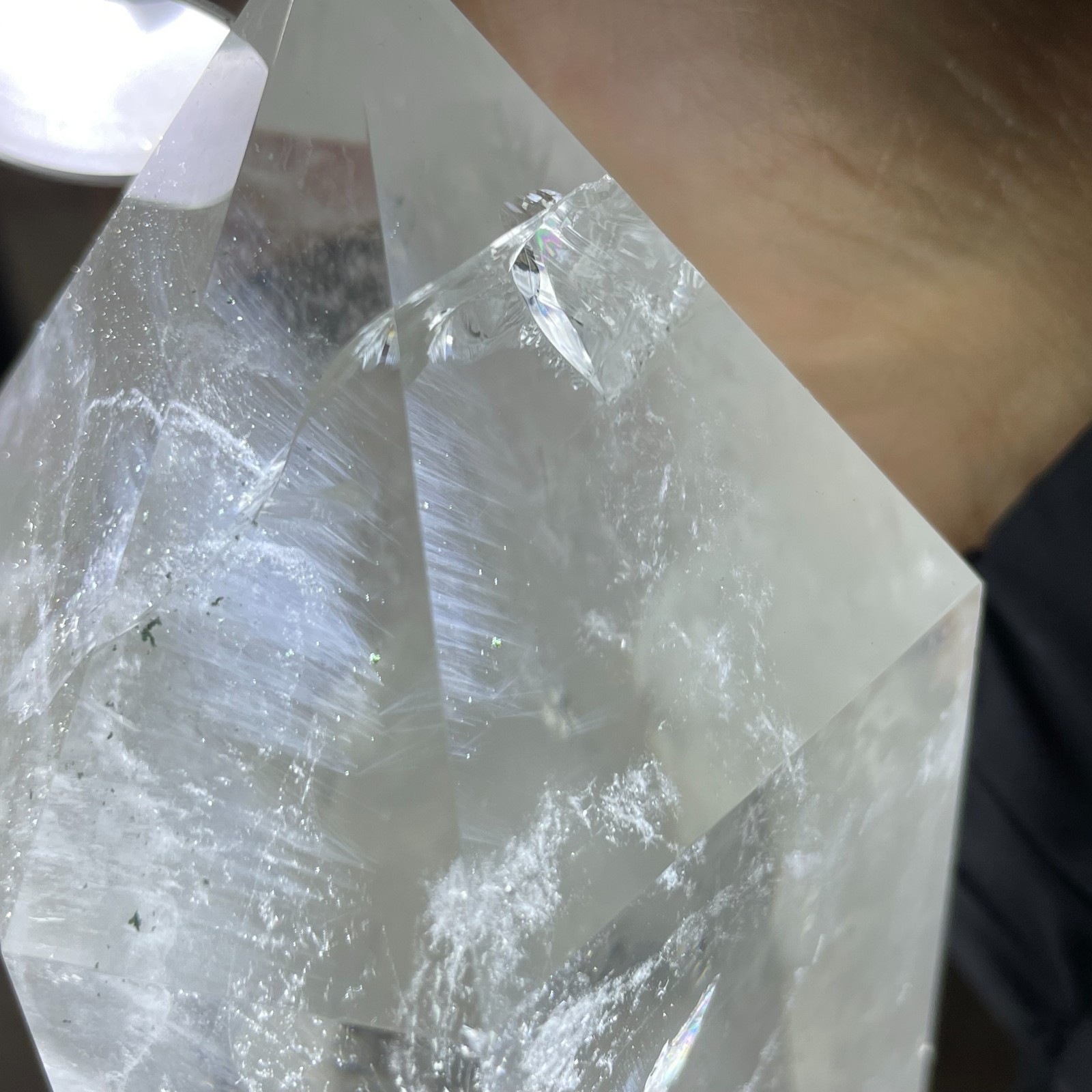 ALL 2.8LB Natural clear quartz Blue needle obelisk crystal point healing G6961
