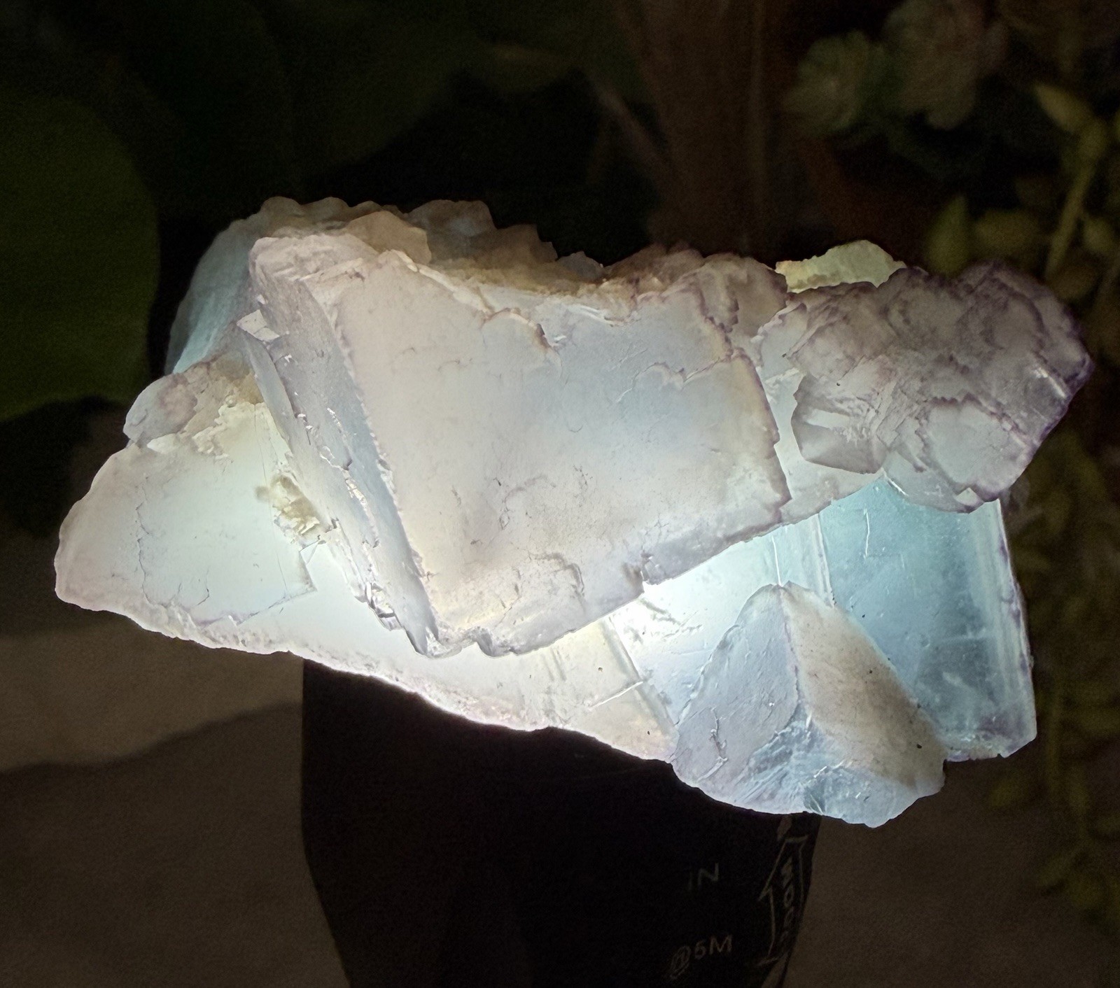 Crystal 96g Purple Blue Clear Fluorite Cluster Cube Specimen Mineral Raw