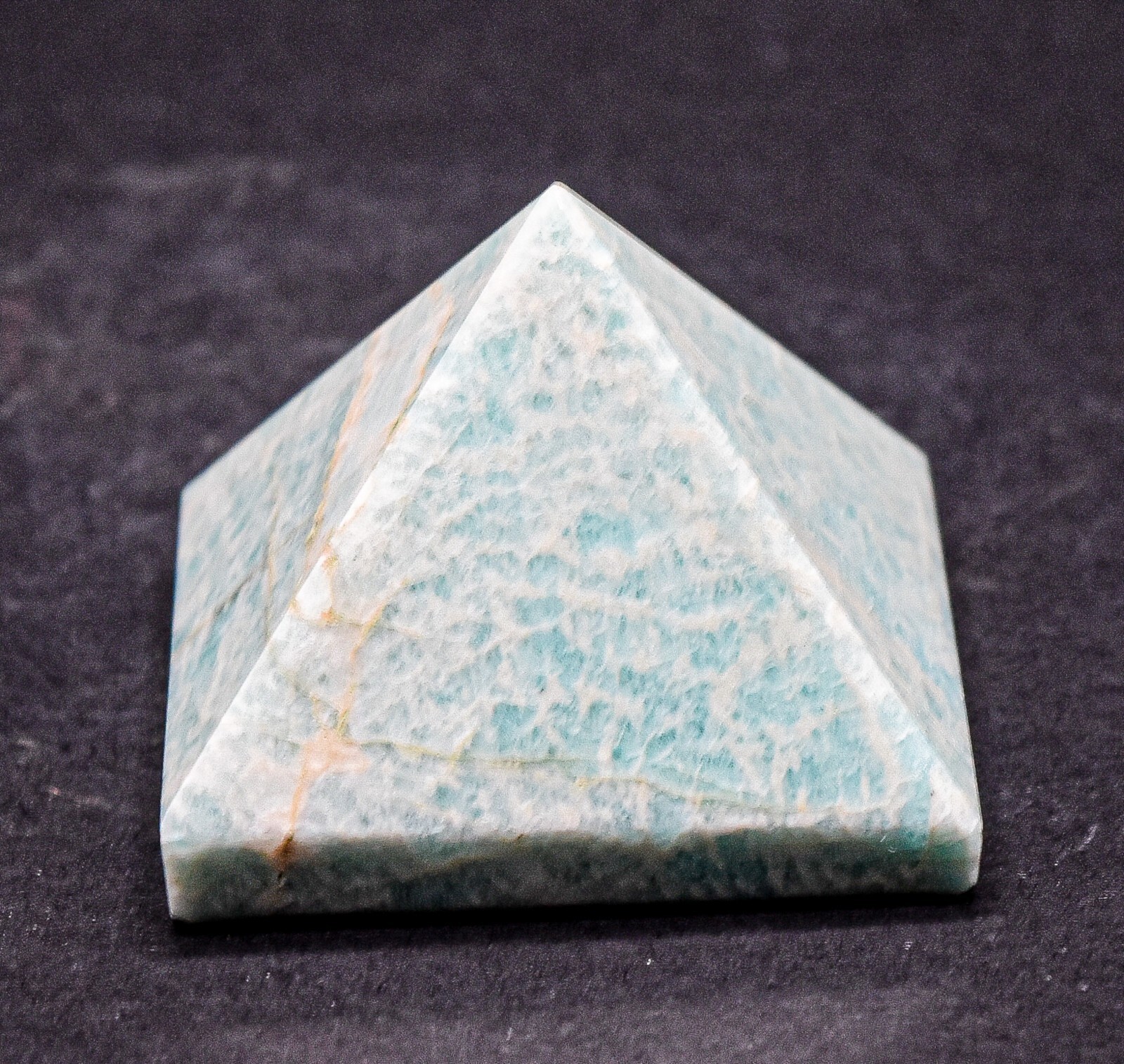 34mm Amazonite Pyramid Polished Natural Feldspar Gemstone Crystal Mineral India