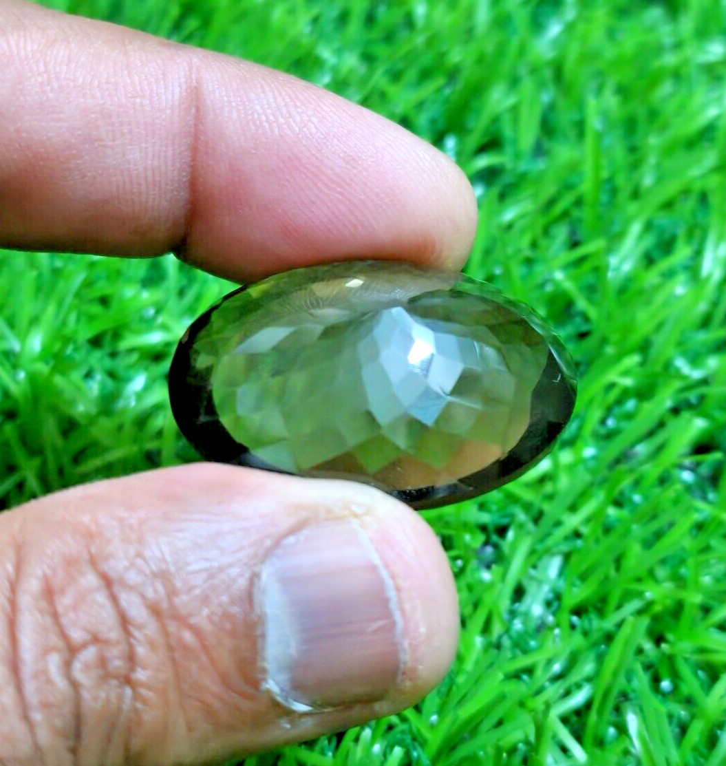 67 Crt Excellent AAA+ Smoky Quartz Faceted Oval Shape Loose Gemstone For Jewelry