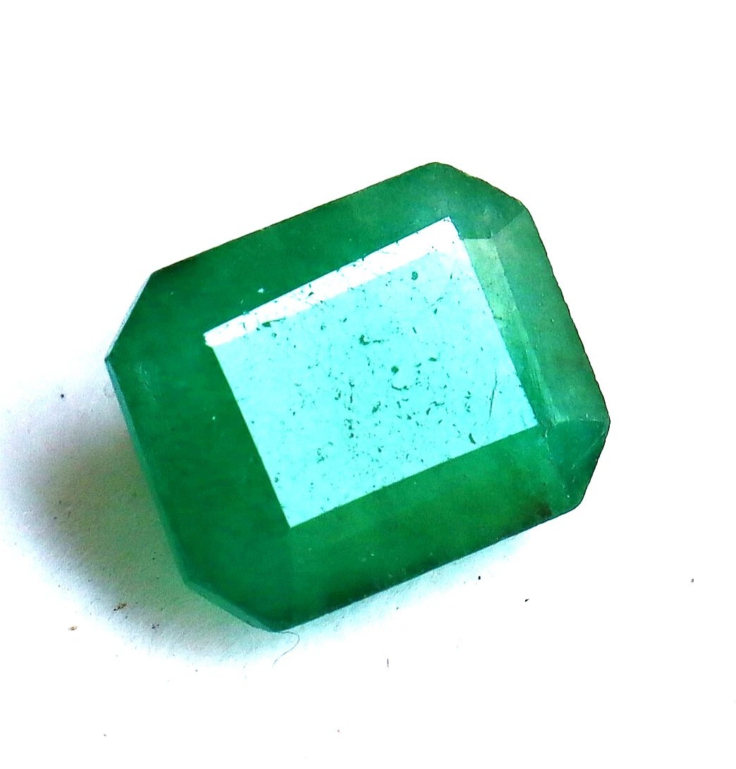 Natural Rare Emerald Cut Colombian Green Emerald Certified Loose Gemstone 10 Ct