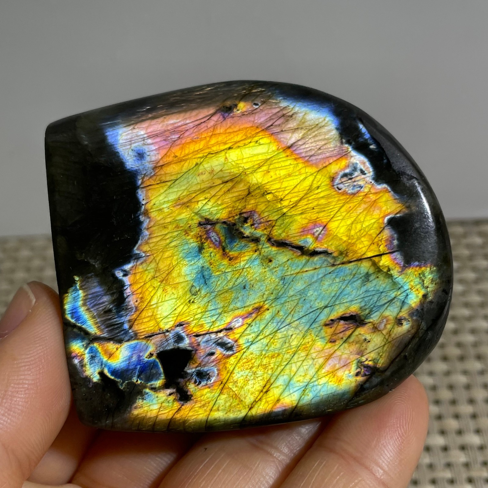 Natural Labradorite Crystal gemstone rough original Specimen 129g