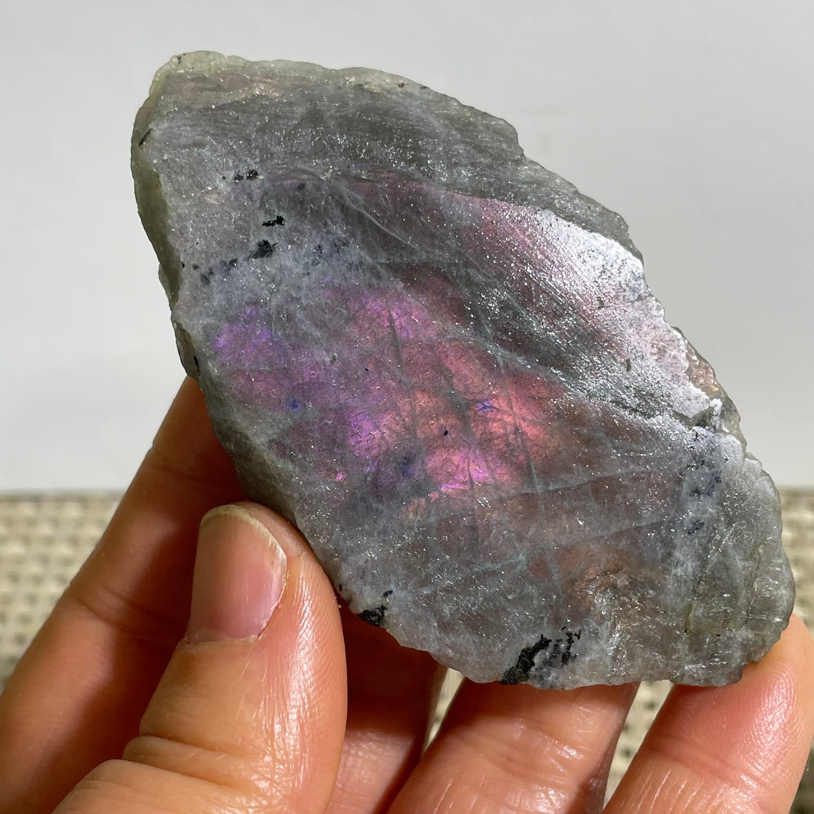 Rare Flashy Labradorite Slab Crystal Rough Gemstone Raw Labradorite Rough 45g