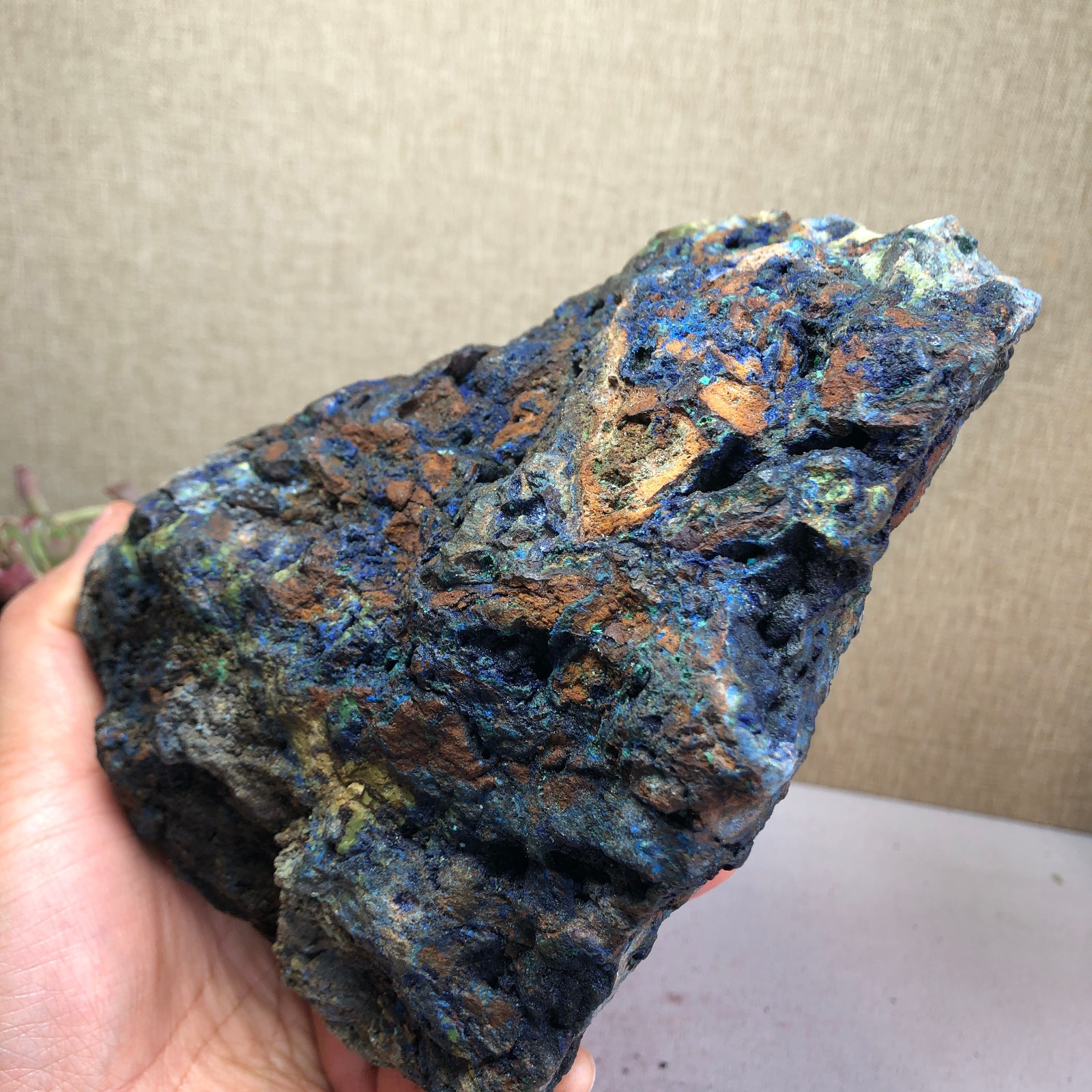 2.4LB Natural Azurite Malachite gemstone Rough original Crystal Specimen A3294