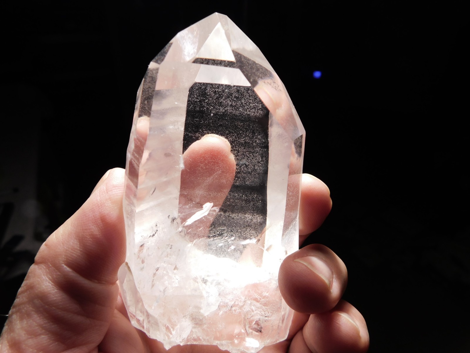 LARGER! SUPER Translucent LEMURIAN Quartz Crystal From Brazil 303gr