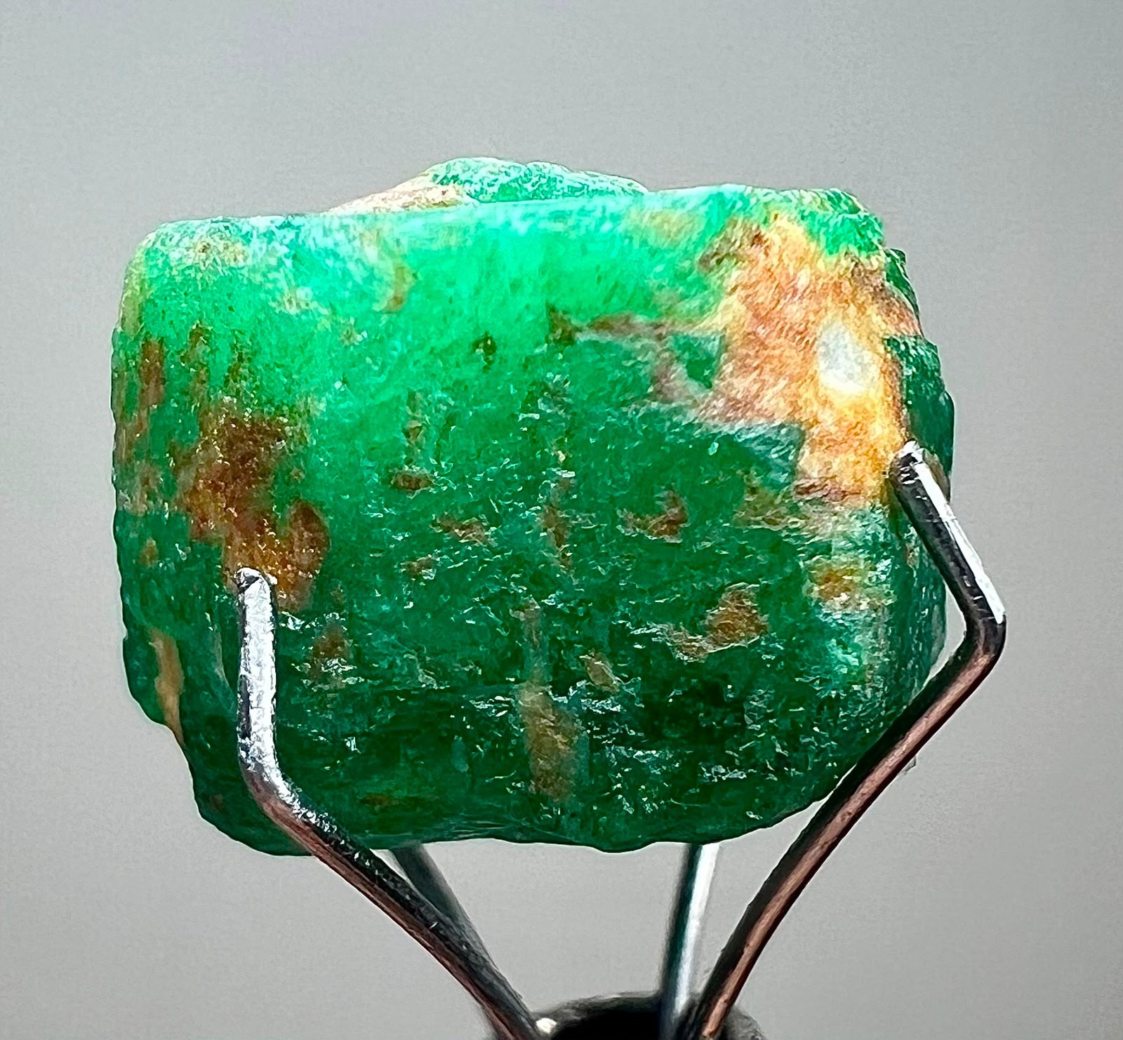 8 CT, Full Terminated Natural Top Green Emerald Huge Crystal From Swat Pakistan