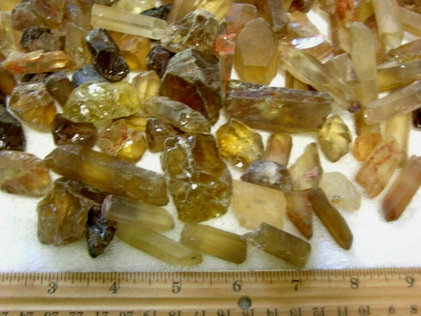 Citrine crystal Congo,Africa all natural 1/4 pound lot 1/2-2 inch 5 plus pieces