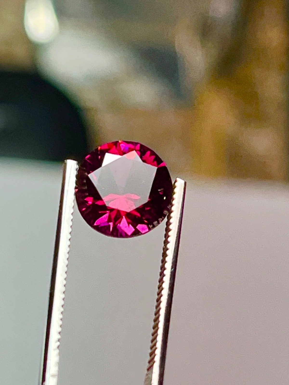 2.19ct AAA Vivid Montana Raspberry Pink rhodolite garnet precision cut