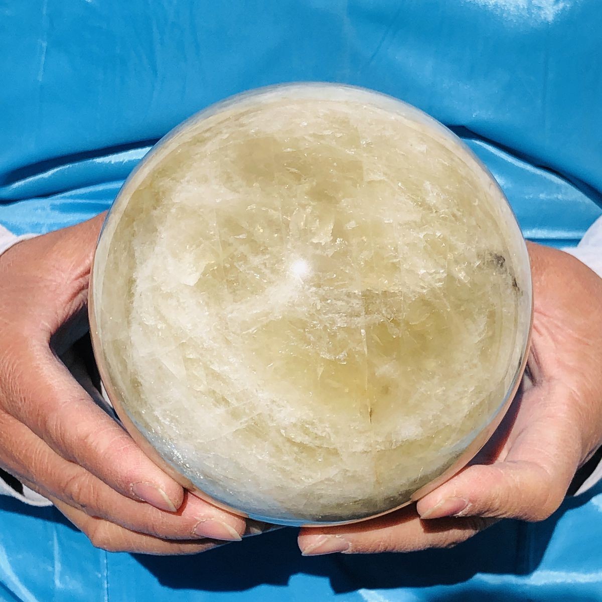 6.04LB Natural Yellow Crystal Ball Quartz Yellow Crystal Ball Healing