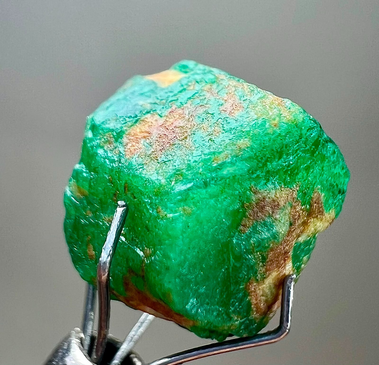8 CT, Full Terminated Natural Top Green Emerald Huge Crystal From Swat Pakistan