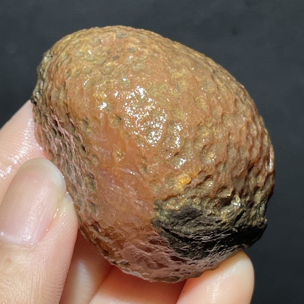 Half Rough Agate ore crystal Achat Nodule Chinese bloody battle Agate 39g D755