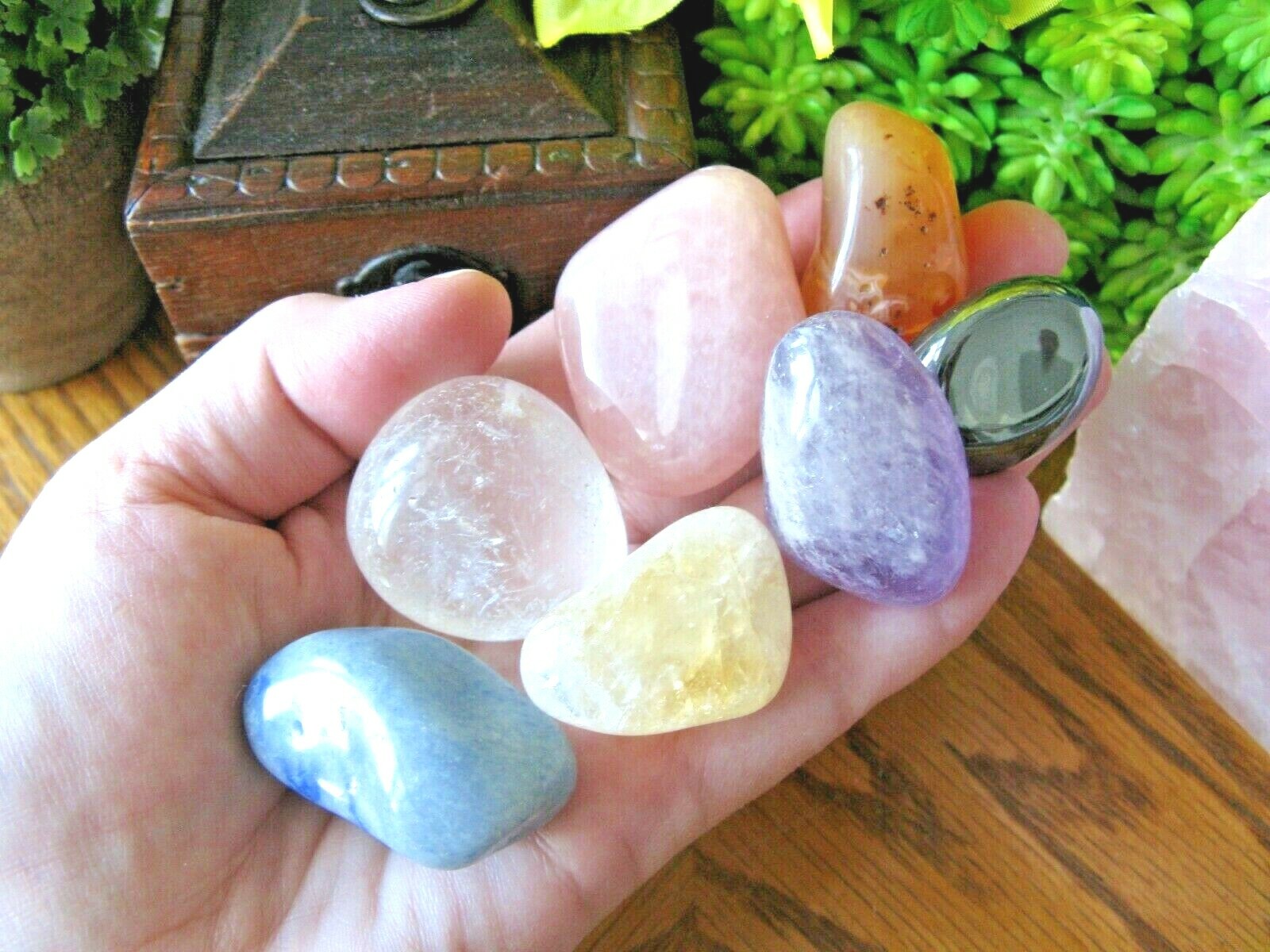 New Big Chunky Natural Chakra Crystal Healing Stones Gemstone Set of 7