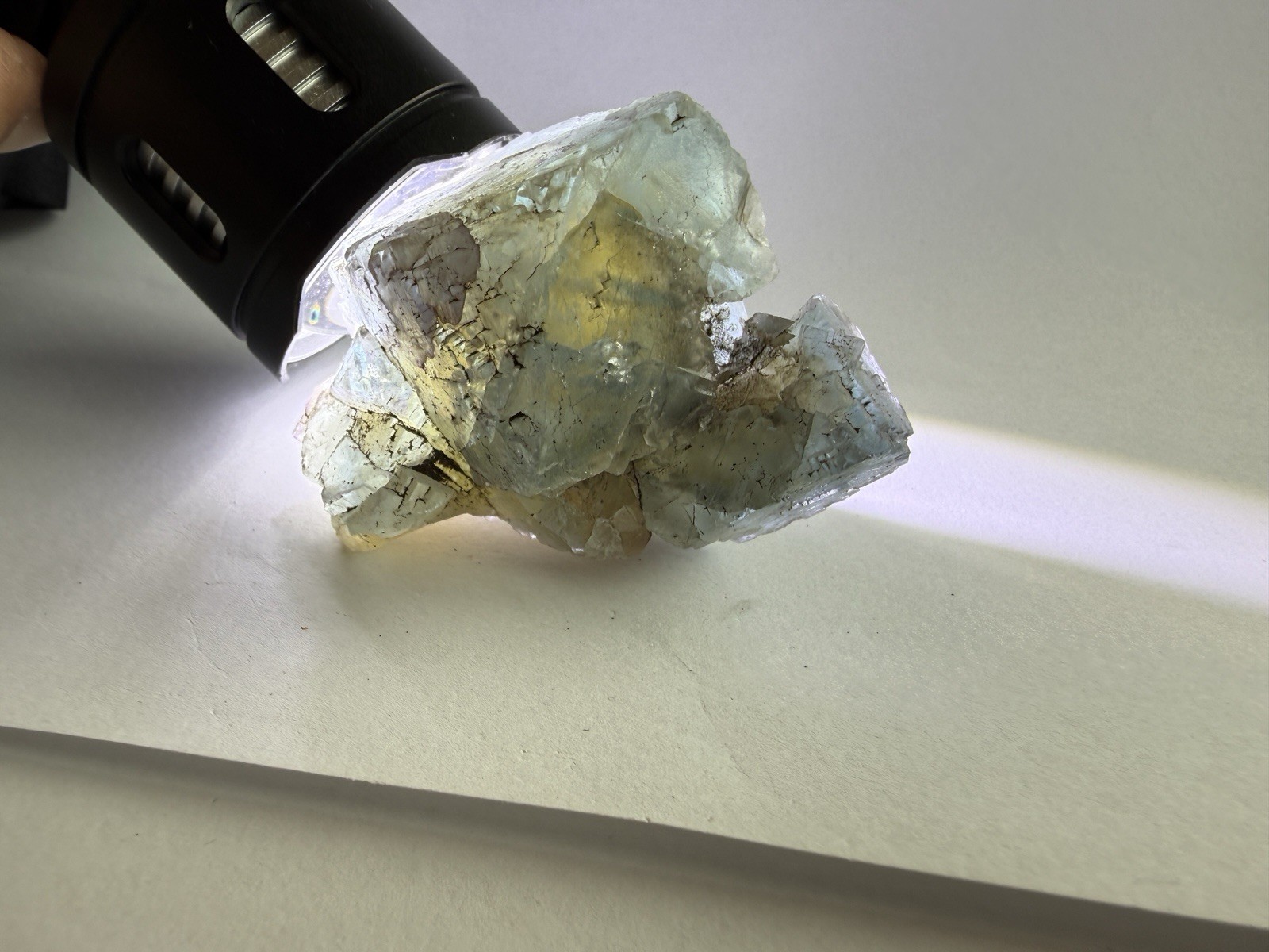 Natural Blue Green Cubic Fluorite Crystal Cluster Specimen Raw Mineral 126g