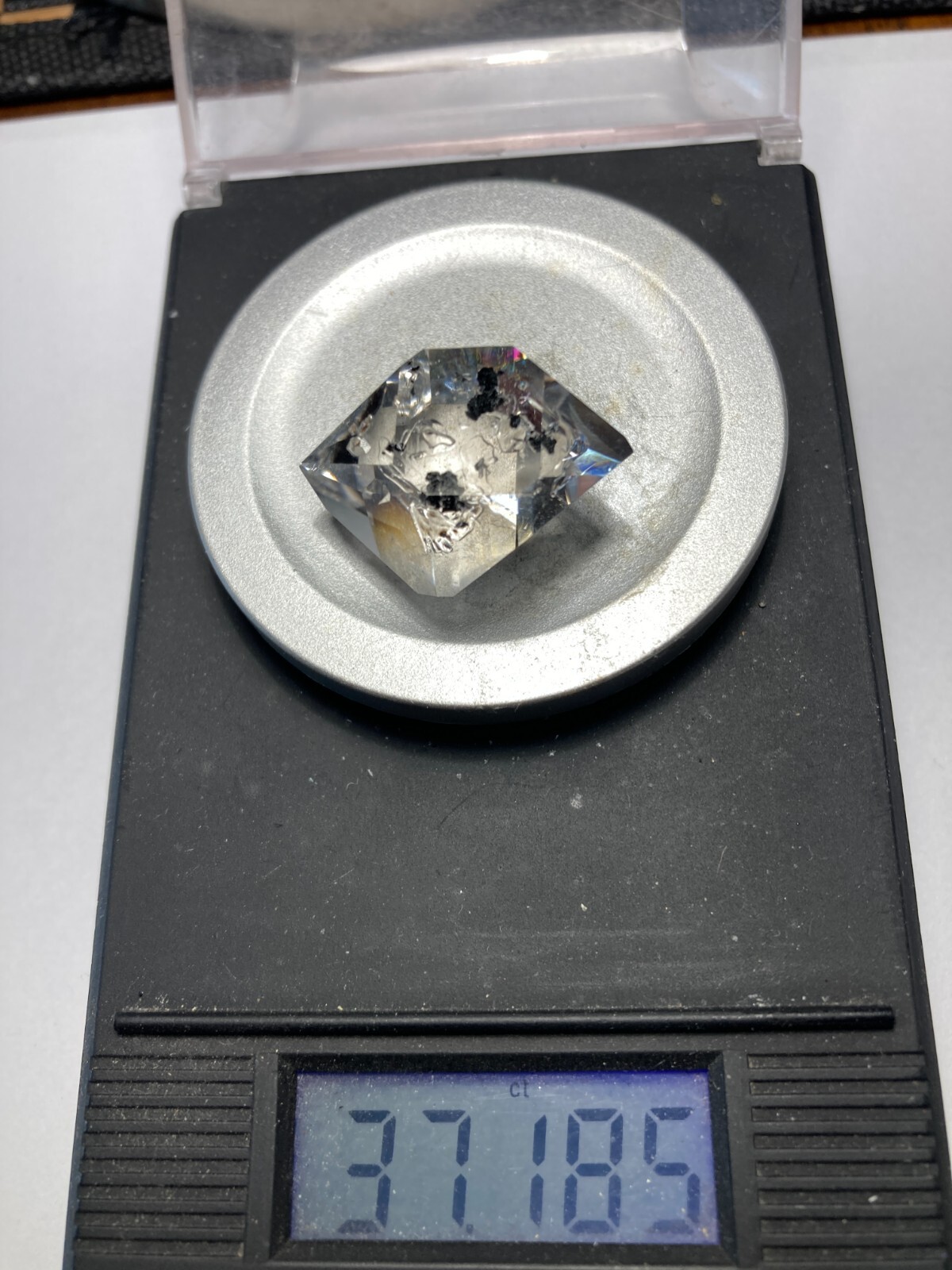 Herkimer NY AA + Diamond NEW TREASURE BOX 26mm x 20mm, 37.18 ct sec C2