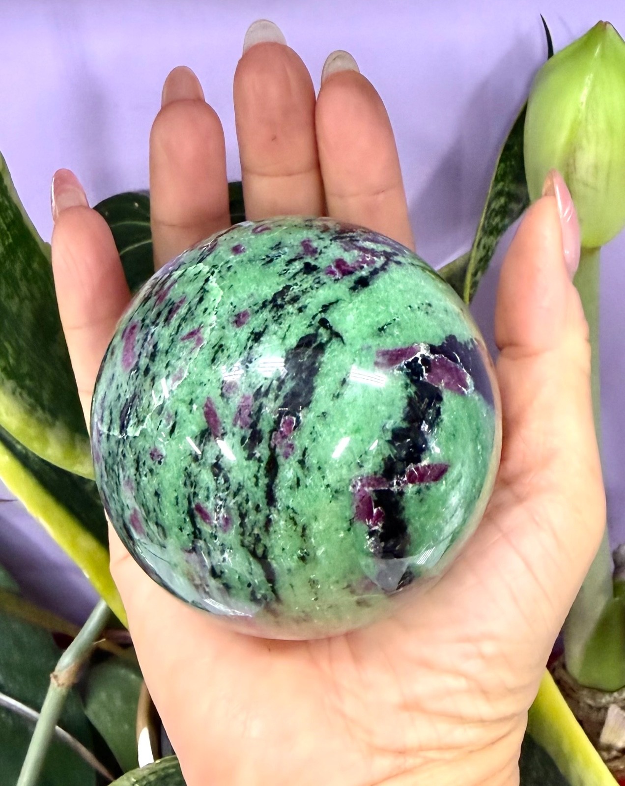 Wholesale Lot 3-4 Pcs Natural Ruby Zoisite Sphere Crystal Ball 3.8-4 Lbs