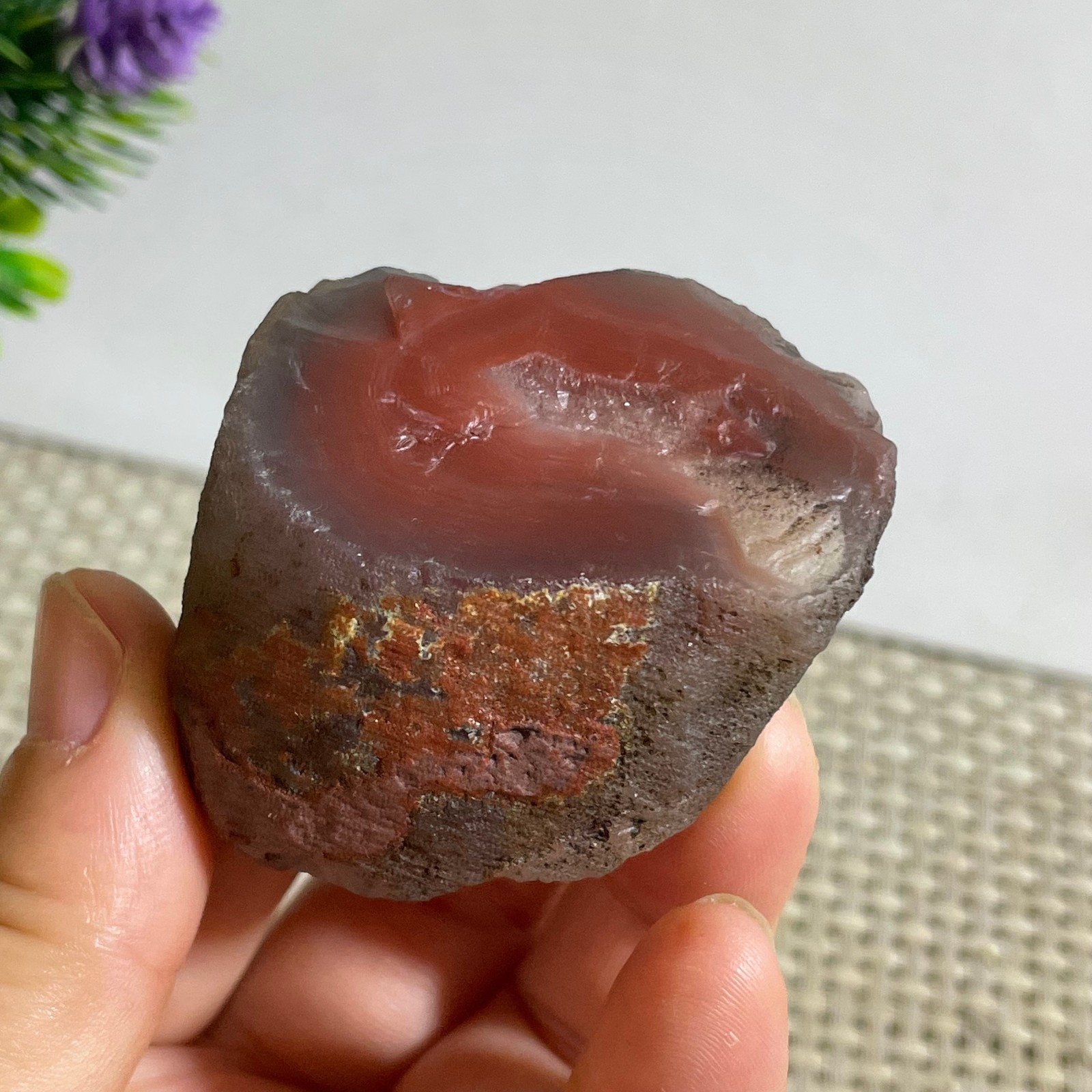 76g Raw Carnelian Stone Rough Red Agate Gemstone Mineral Specimen