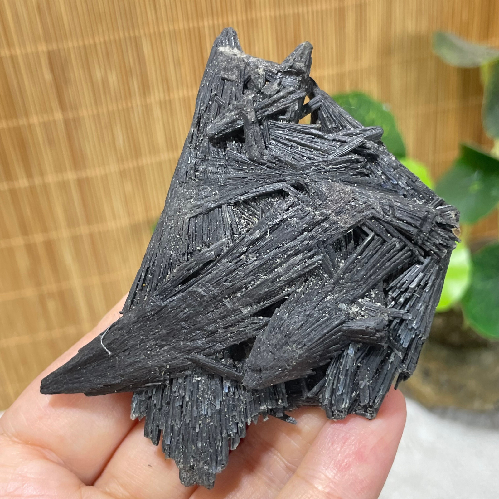 80g Natural Irregular natural black crystal cluster mineral specimen（dian qishi）
