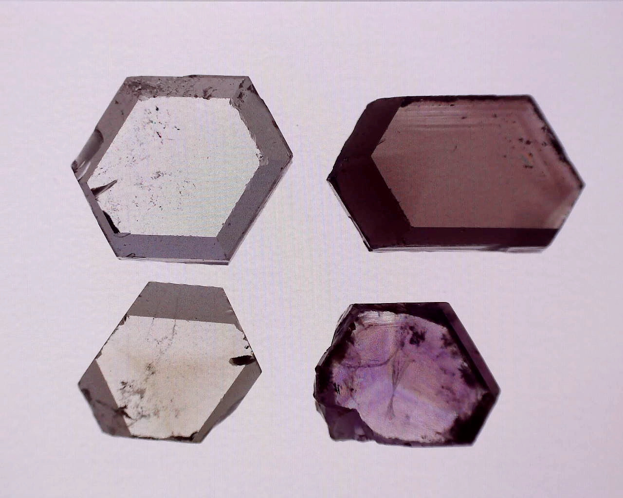 Snellius Minerals Quartz Slice Variety Pack (Citrine, Smoky, Amethyst, Rock) QV1