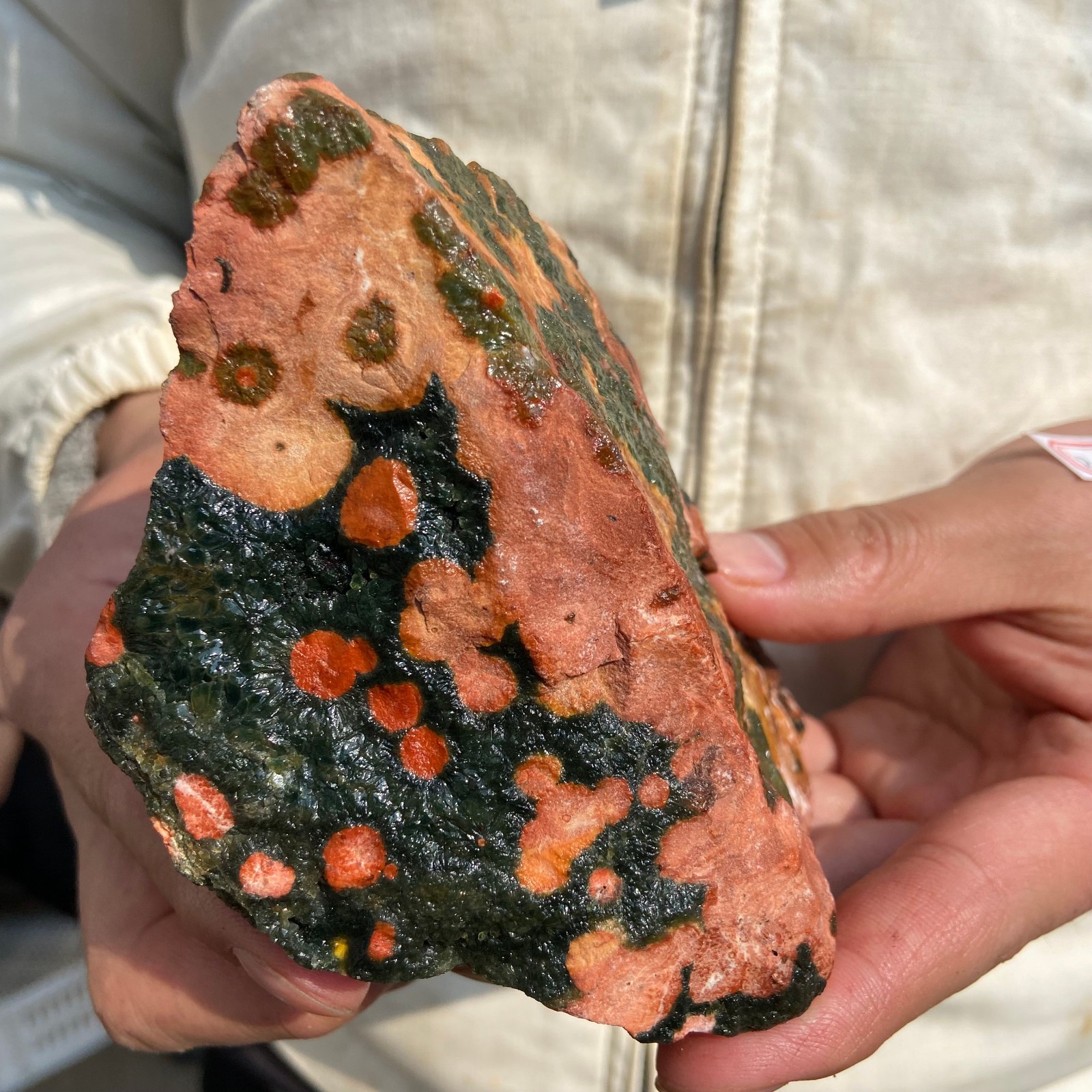 1.3lb Natural colourful ocean jasper raw stone crystal rough mineral specimen